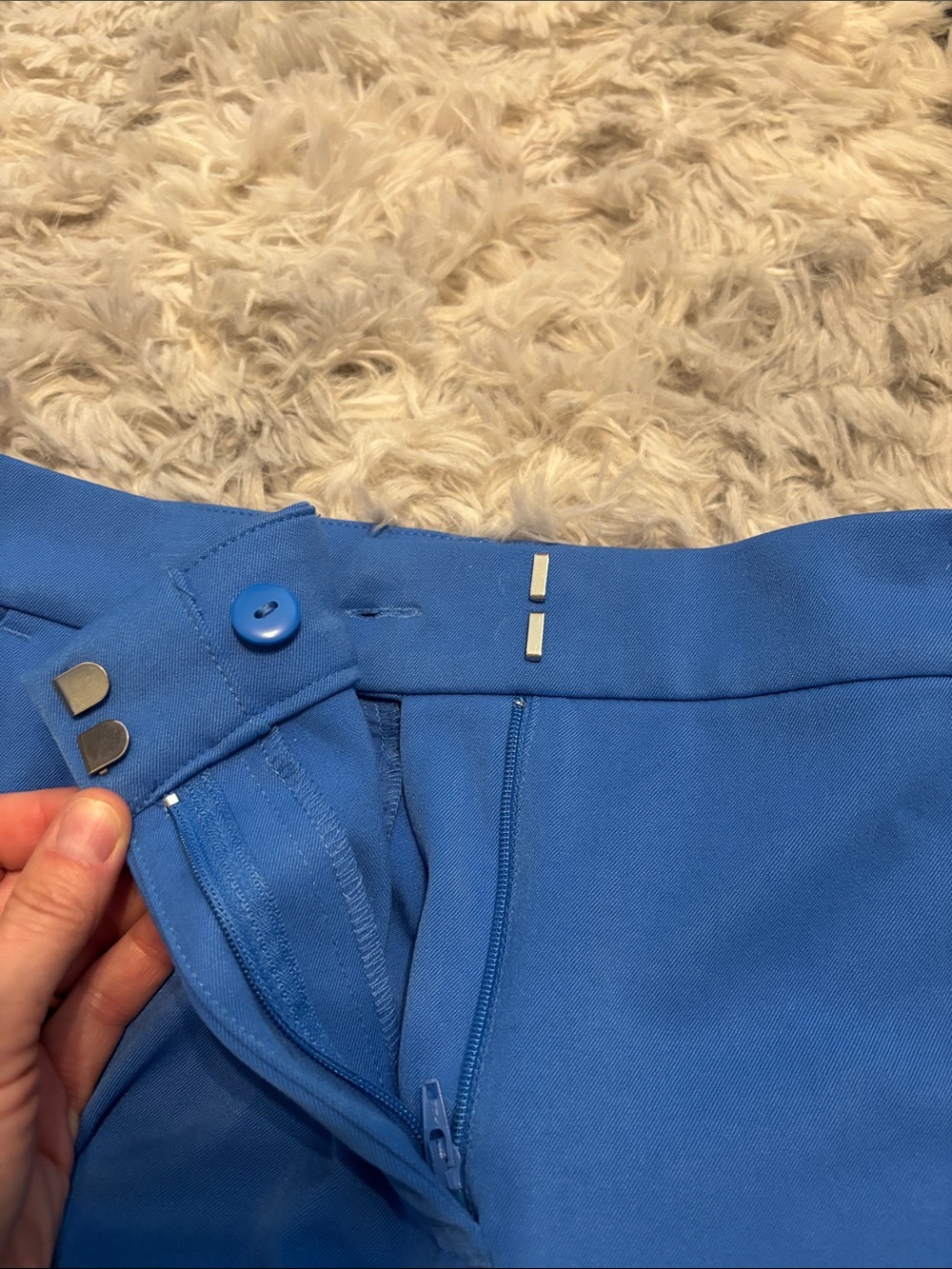 Loft Blue Tailored Dress Pants - Sz 4 - Picture 8 of 11